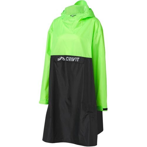 CRIVIT Poncho (Zwart/groen, L/XL)