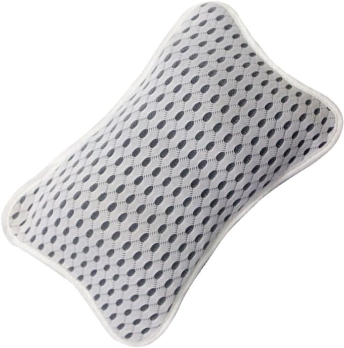 Bad Kussen - Hoofdsteun Spa - Ontspannen in Bad - Antislip Zuignappen - 28x19x5 cm - Wit