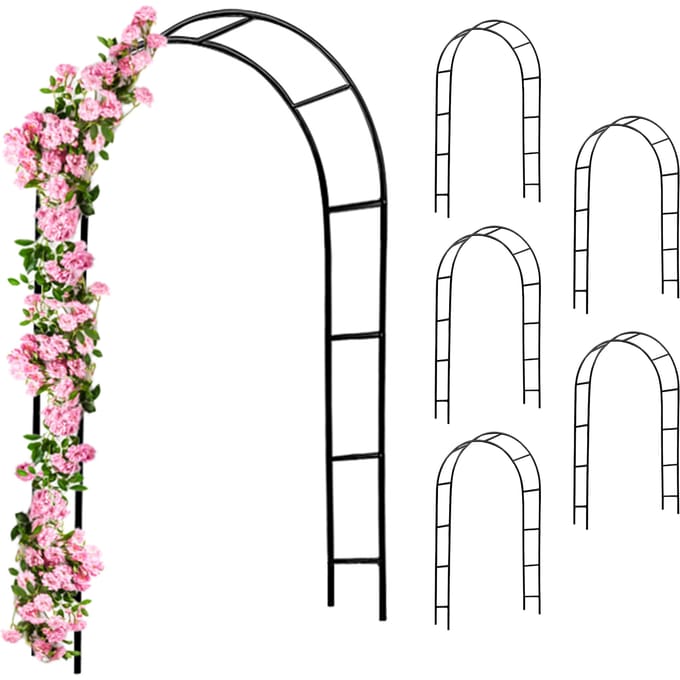 Gardebruk Rozenboog - Set van 6 240x140x37cm - Zwart