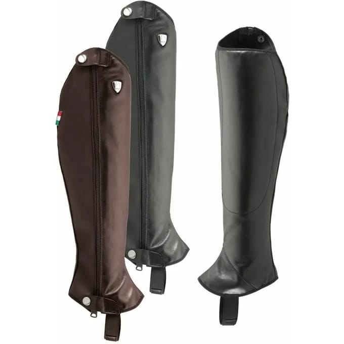 Glimmend lederen mini-chaps Tattini