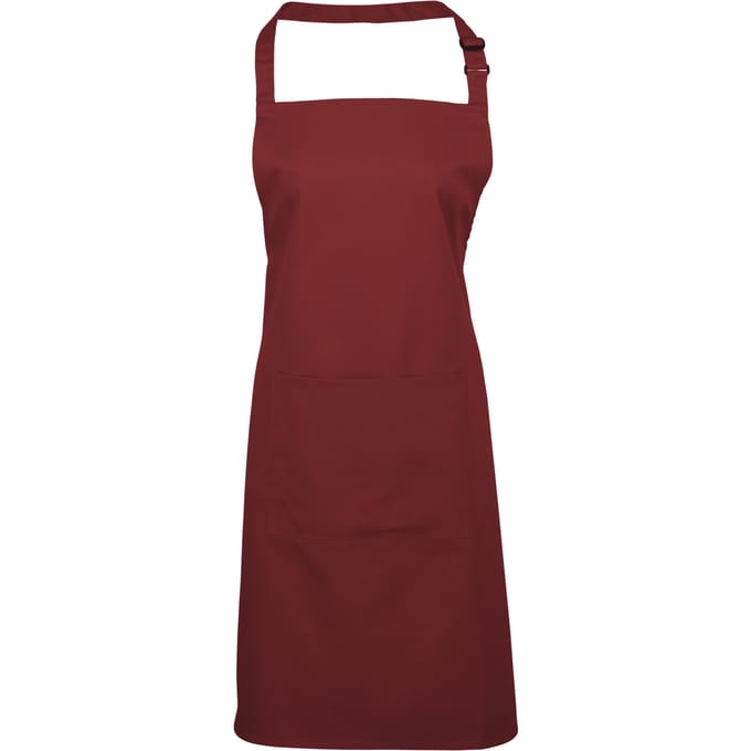 Premier Dames/Dames Kleuren Bipschort Met Zak / Werkkleding (Bourgondië)