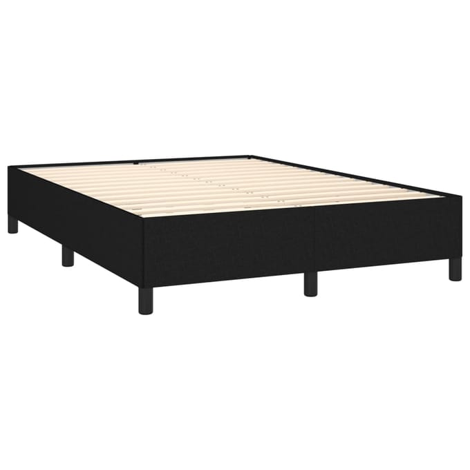 vidaXL - Bedframe - zonder - matras - stof - zwart - 140x190 - cm