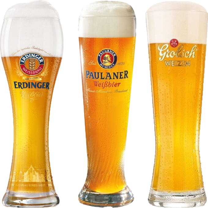 Bierglazen kado cadeau - Weizen 3 stuks