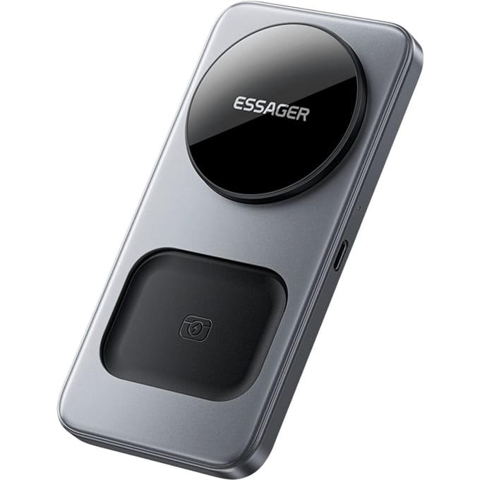 Essager 3-in-1 Magnetische Draadloze Oplader 15W Opvouwbaar Grijs