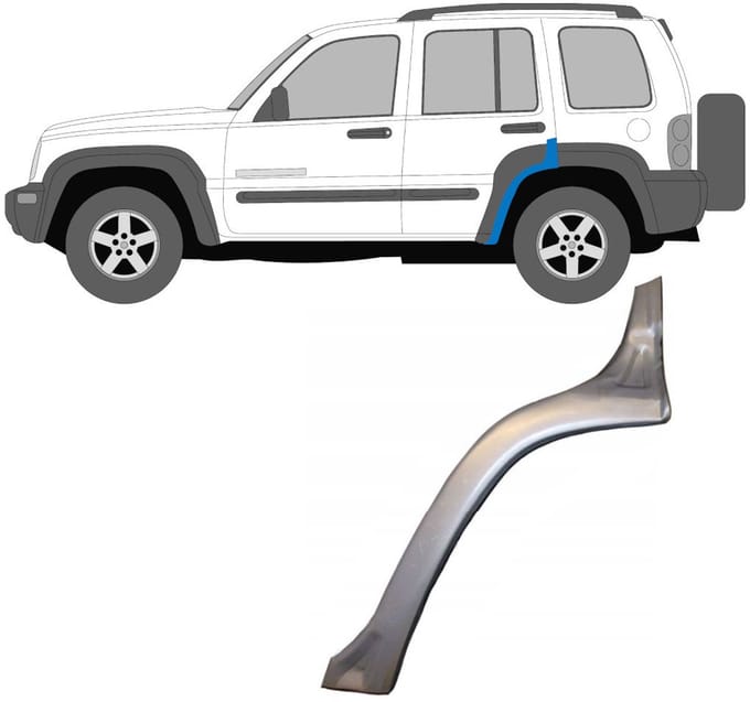 Reparatiepaneel achterspatbord voor Jeep Liberty 2001-2008 / Links