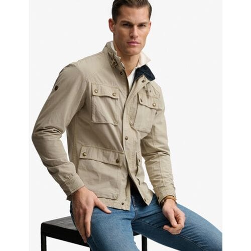 Superdry Merchant Ripstop Racer Jacket Brown Grootte: S