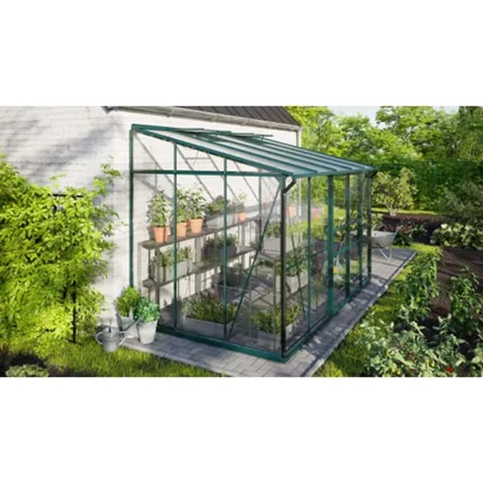 Vitavia Tuinkas Ida 6500 - Veiligheidsglas 3mm + Polycarbonaat 6mm - Smaragd - 324x201x221cm