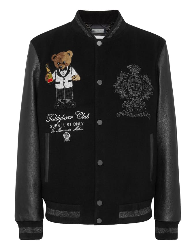 Leren Bomber Teddy