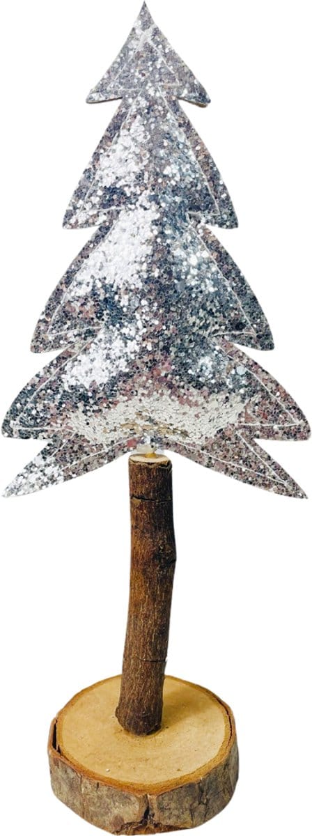 Inspiruj - Kunstkerstboom - Zilver - 24 cm