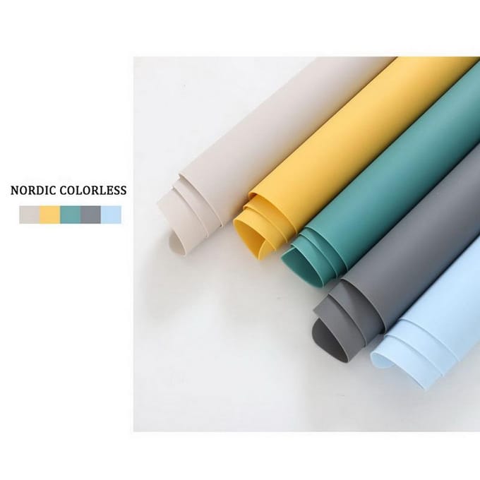 Napperon Imperméable en Silicone de Qualité Alimentaire Isolation Thermique Antidérapant Lavable Tapis de Table Pour Cuisine Dîner bleu clair