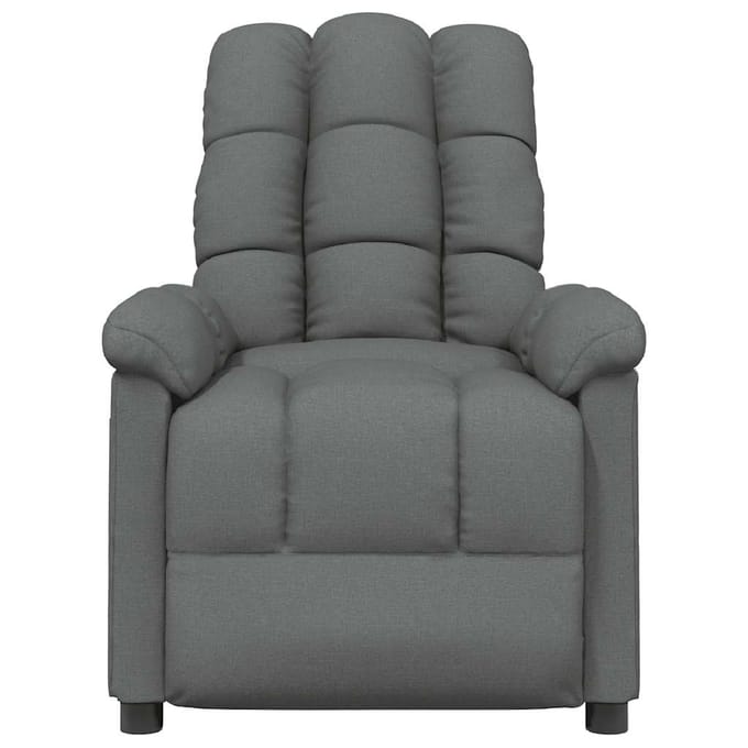 vidaXL - Fauteuil - verstelbaar - stof - donkergrijs