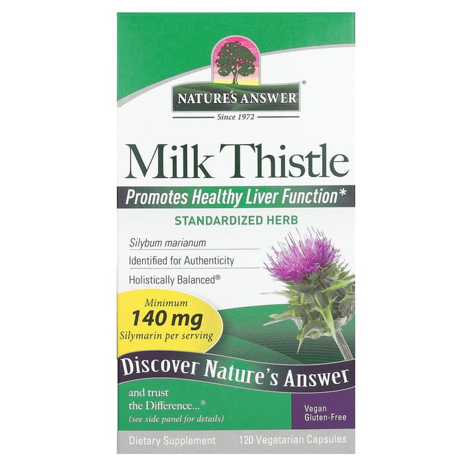 Nature'S Answer, Mariadistel, 140mg, 120 Vegetarische Capsules