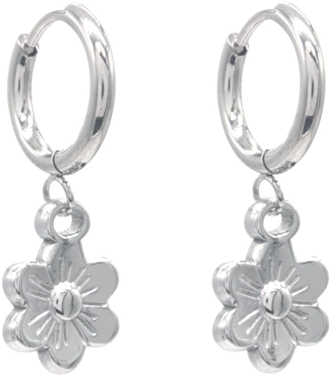 RVS Oorbellen Bloem - 3x1cm - Elegant Design