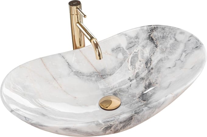 Rea Royal Granit Shiny Opzetwastafel Steen Imitatie 62x36 cm