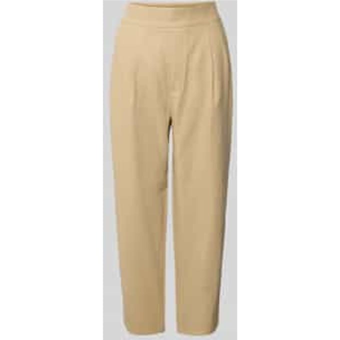 Tapered fit stoffen broek met bandplooien