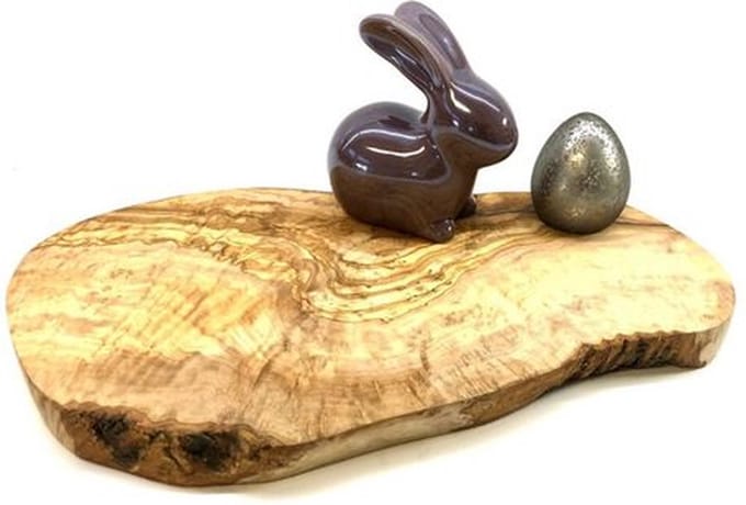 D.O.M. Ontbijtplank van Olijfhout met Eierhouder – 30-34 cm