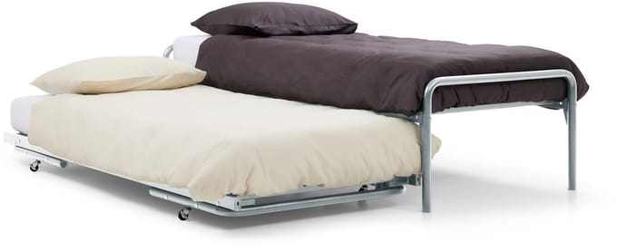 Maxi Bed met onderschuifbed Doppia - 90 x 200 cm - grijs
