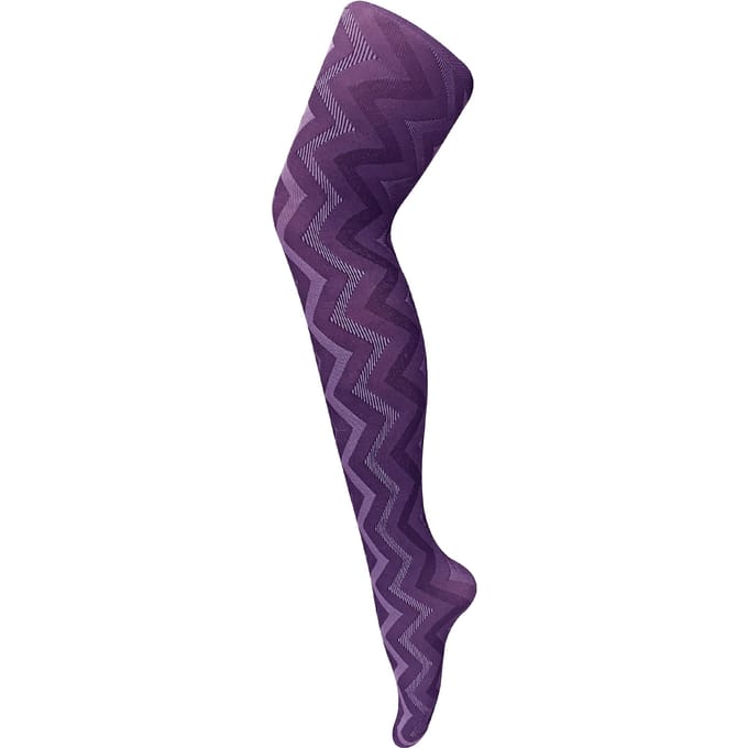 Sock Snob Dames80 denier ondoorzichtig patroon panty's - Weef Paars