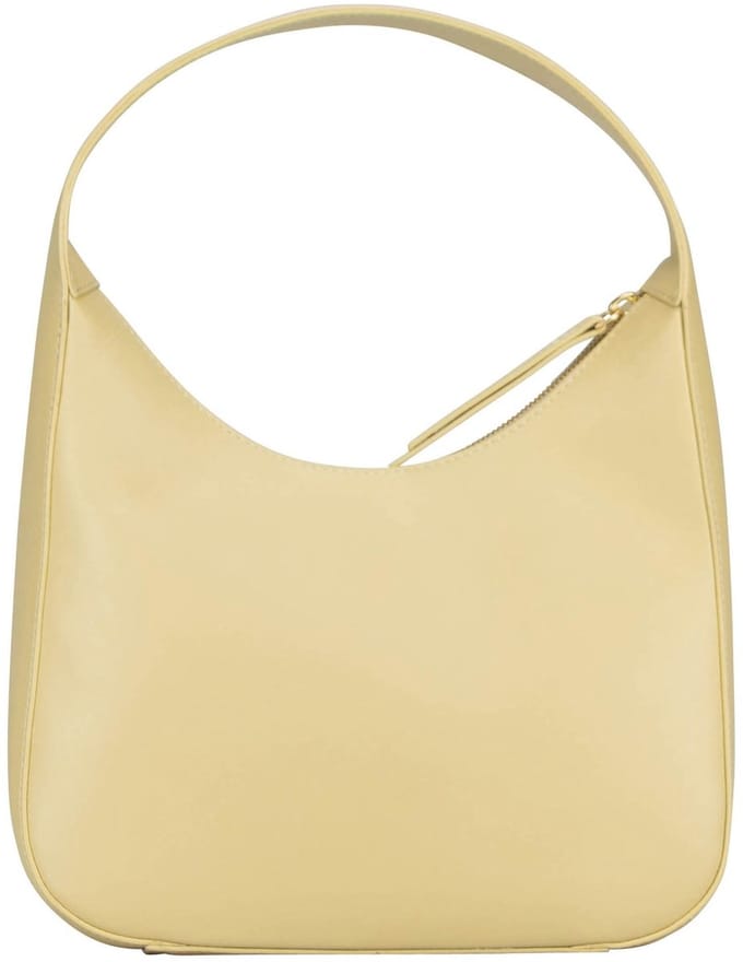 JOST Leren schoudertas Butter Yellow Hobo Bag Buttermilk Lichtgeel