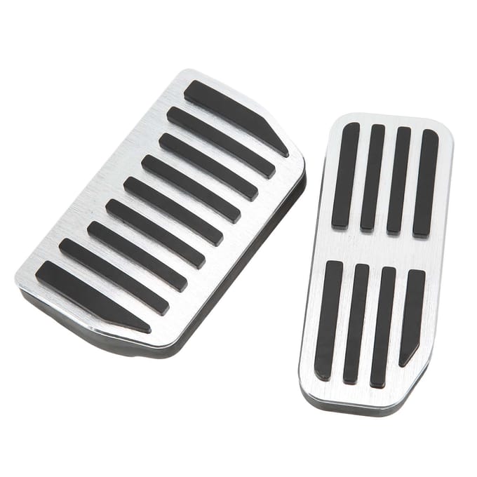 Rem Gaspedaal Set Antislip Aluminiumlegering Vervanging voor Jaguar F E I PACE XE XF white