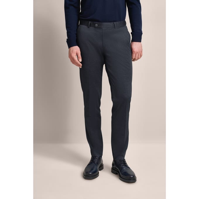 Bugatti Herren Geplooide broek met stretchfunctie