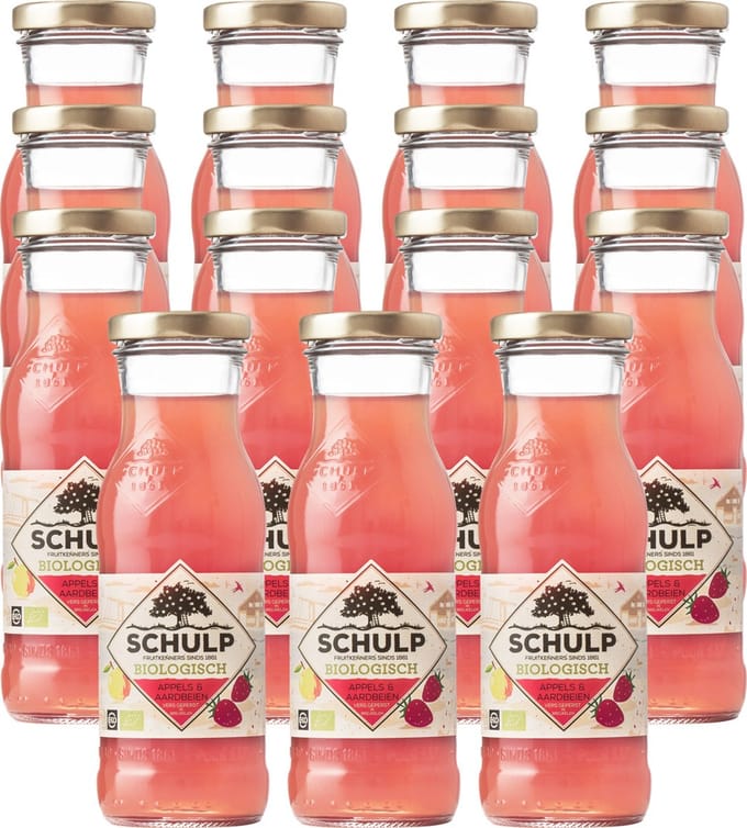 Schulp Appel And Aardbeiensap Biologisch Voordeelverpakking