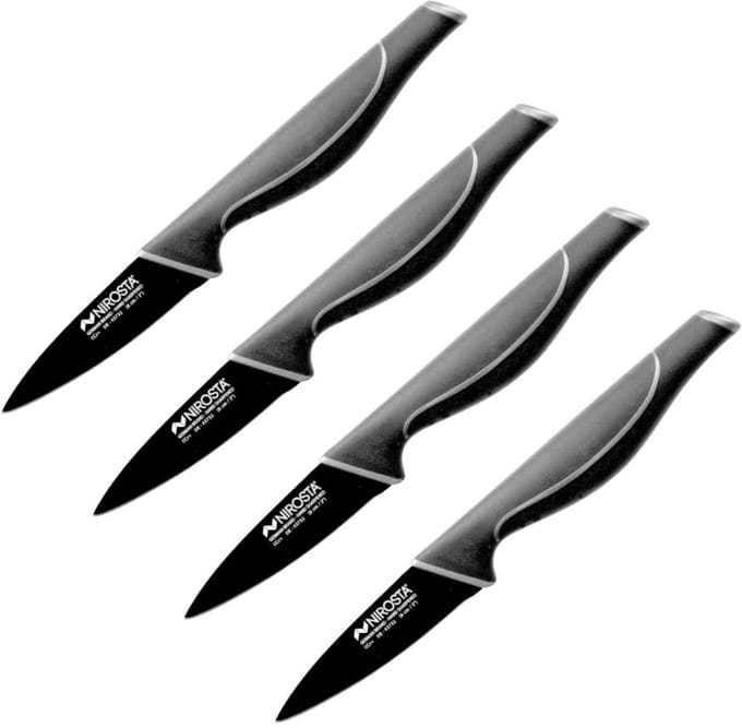 Set van 4 Groentemessen 20 cm Nirosta Black Edition