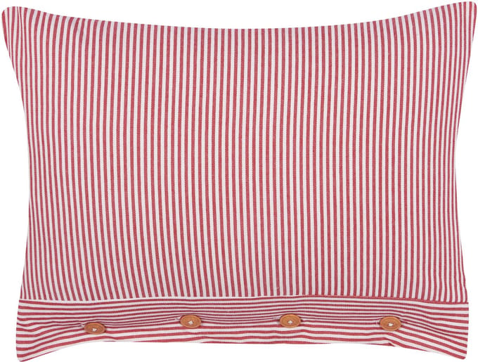 AALITA - Sierkussen - Rood/Wit - 40 x 60 cm - Katoen