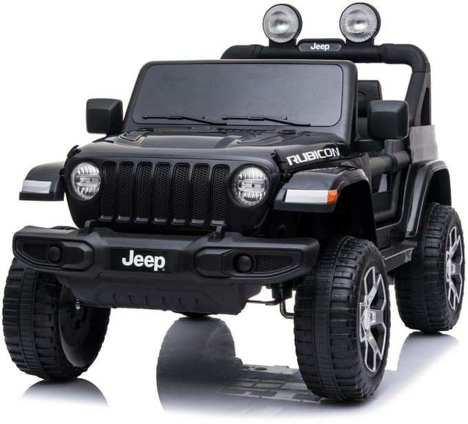 Jeep Wrangler Rubicon 12V Kinderauto Zwart