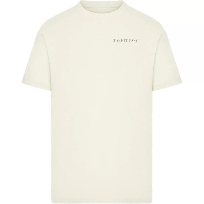 Mister Tee - Take It Easy Plants Heren Tshirt - S - Creme