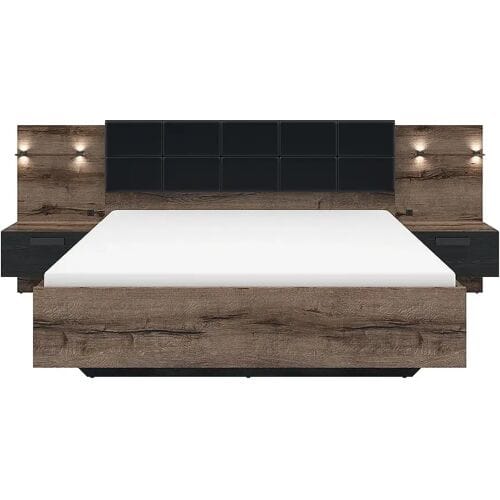Brw Romane Bois 180x200 LED nachtkastje en USB-aansluiting inbegrepen