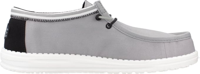HEYDUDE - Wally Letterman Heren Instappers Light Grey/White - Maat 44