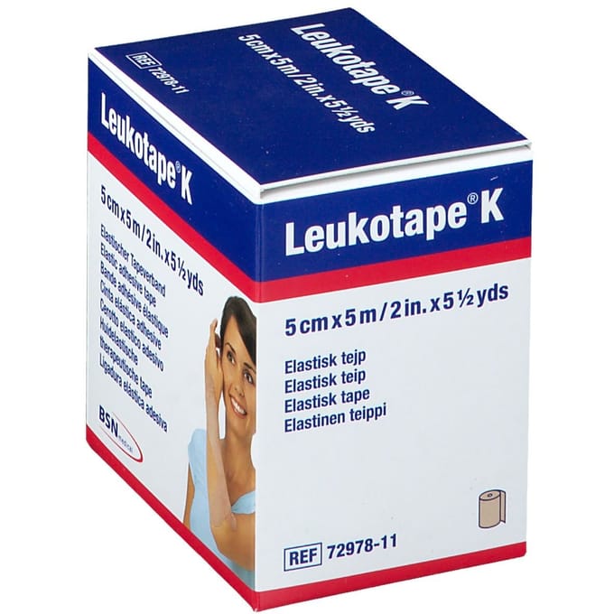Leukotape K - Elastische Tape - 5 m x 5,0 cm - beige