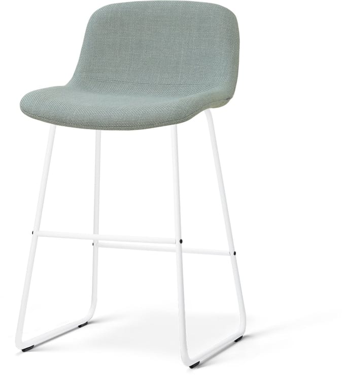 Nolon Nino-Mats barkruk saliegroen - wit onderstel - 65 cm