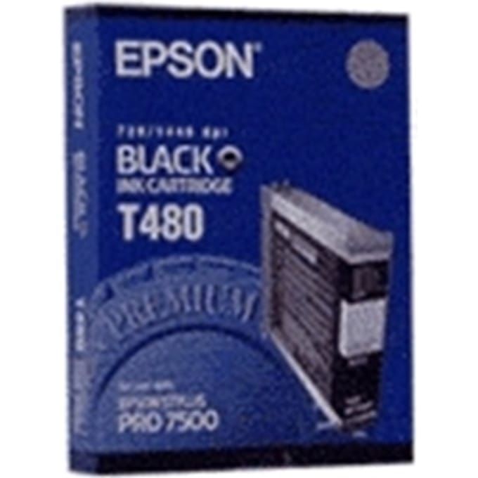 Epson T480 inktcartridge zwart (origineel)
