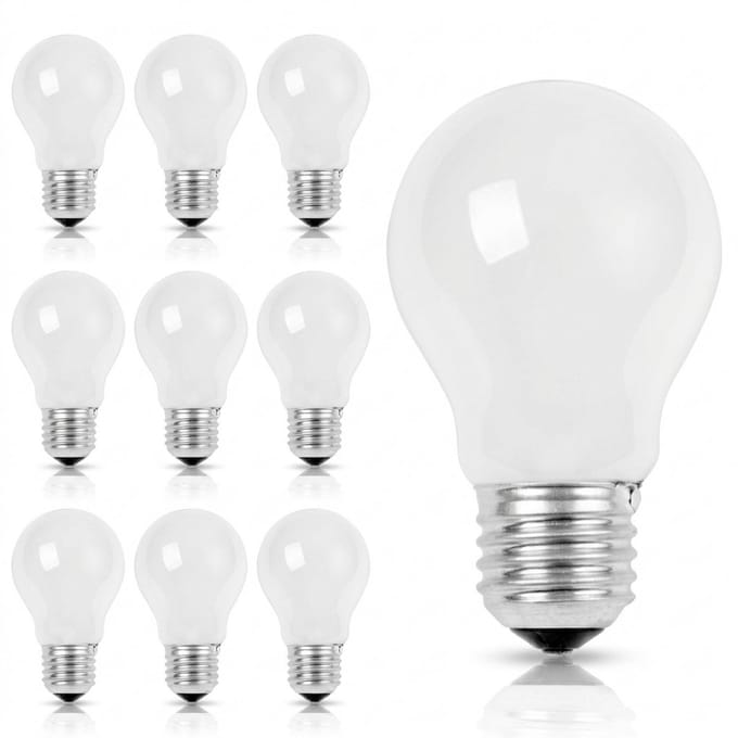 10x Standaard gloeilamp mat 100W E27 grote fitting Dimbaar 55x96mm