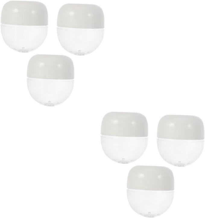 Make-up Ei Opbergdoos - Spons Houder - Make-up Spons Beschermen - Ventilerend Ontwerp - 6 Stuks - Wit