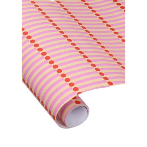Ole cadeaupapier matches - vanilla/poppy red