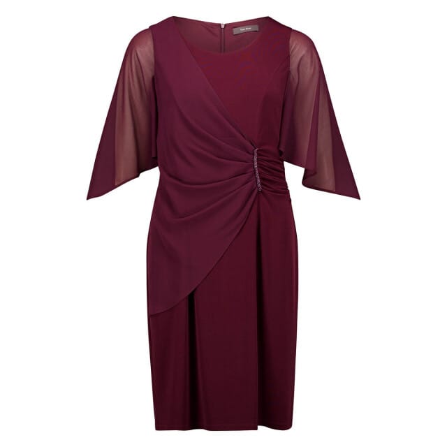 Getailleerde cocktailjurk met strass-steentjes