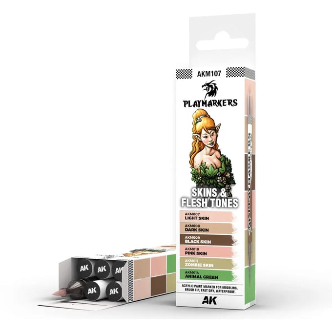 Markers AK Interactive Skin & Flesh (x6)