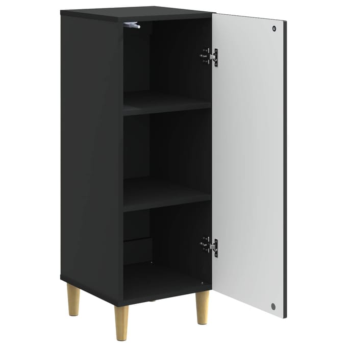 vidaXL - Dressoir - Zwart - 33 - x - 34,5 - x - 90 - cm - Bewerkt - hout