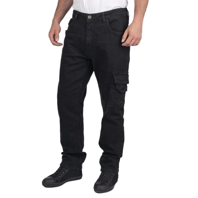 Lee Cooper Heren Denim Stretch Jeans (Zwart)