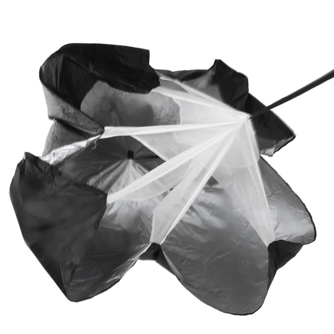 Parachute de résistance d'entraînement Parapluie de puissance Poids libre Exercice de force de course Noir black