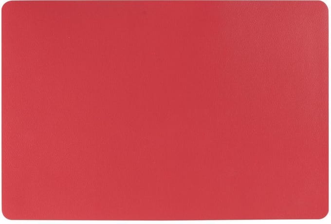 Atmosphera Placemat set van 4 - Rood - Lederlook - 45 x 30 cm - Onderleggers
