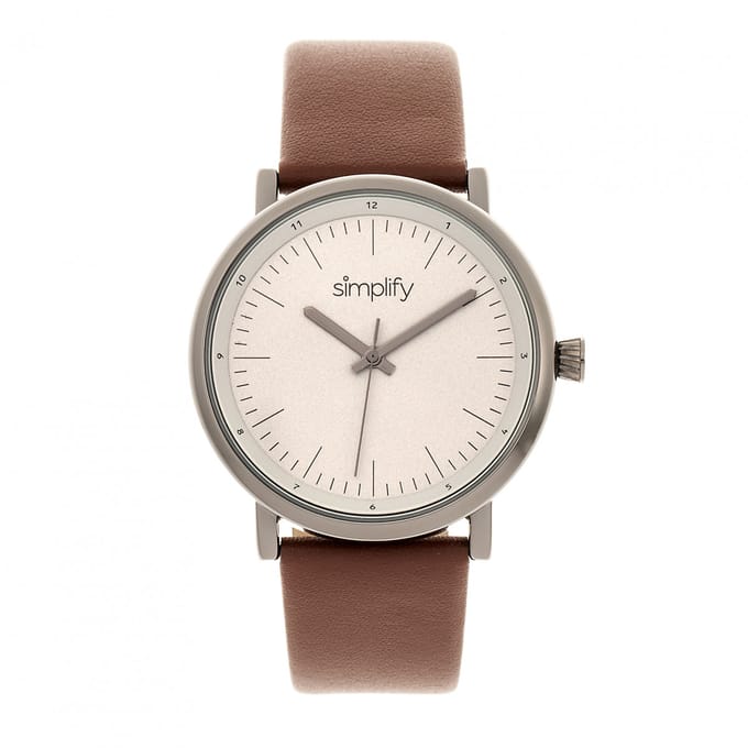 Vereenvoudig het 6200 horloge met leren band