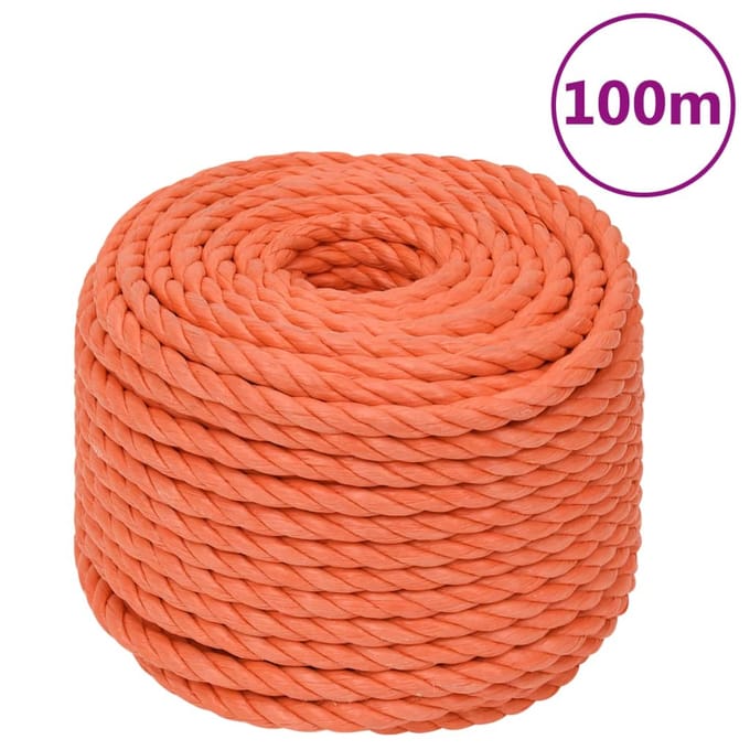 vidaXL - Werktouw - 20 - mm - 100 - m - polypropeen - oranje