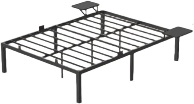 Bedframe - metalen bedframe - zwart bedframe - stevige ondersteuning - 190 cm x 140 cm x 41,3 cm