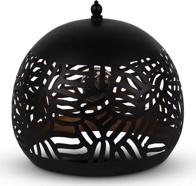 Safaary - Oosterse Tafellamp Zebra Maji Zwart Goud Ø 27 x 26cm