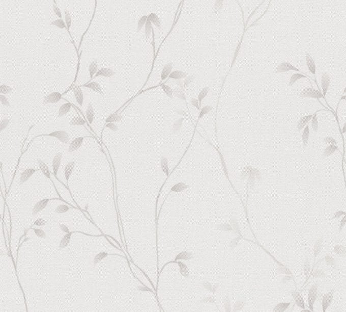 FIJNE BLAADJES BEHANG | Linnenlook - Creme Beige - A.S. Création Pure Elegance