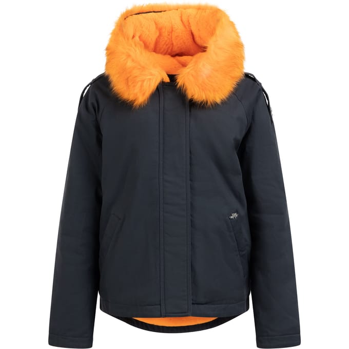 Mymo winterjas houduwarm Dames marine oranje